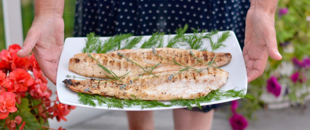 Serving Fish at a July 4th Barbecue