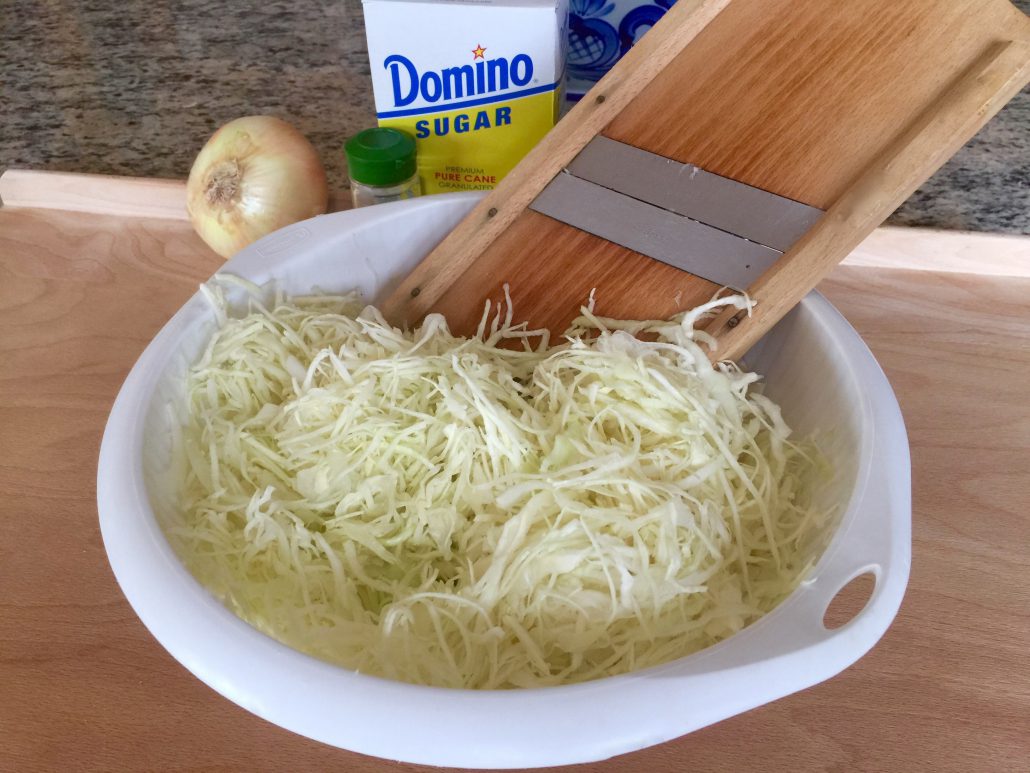 Cutting cabbage 