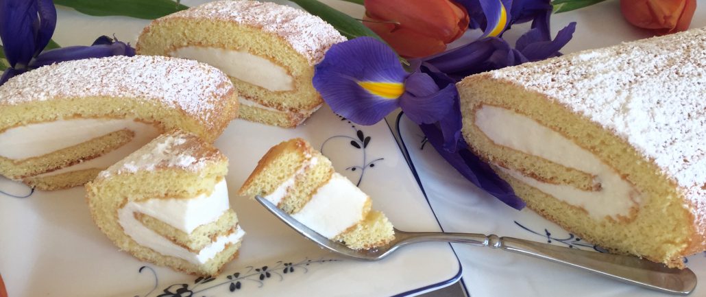 Lemon Cake Roll Recipe for German Easter Celebration