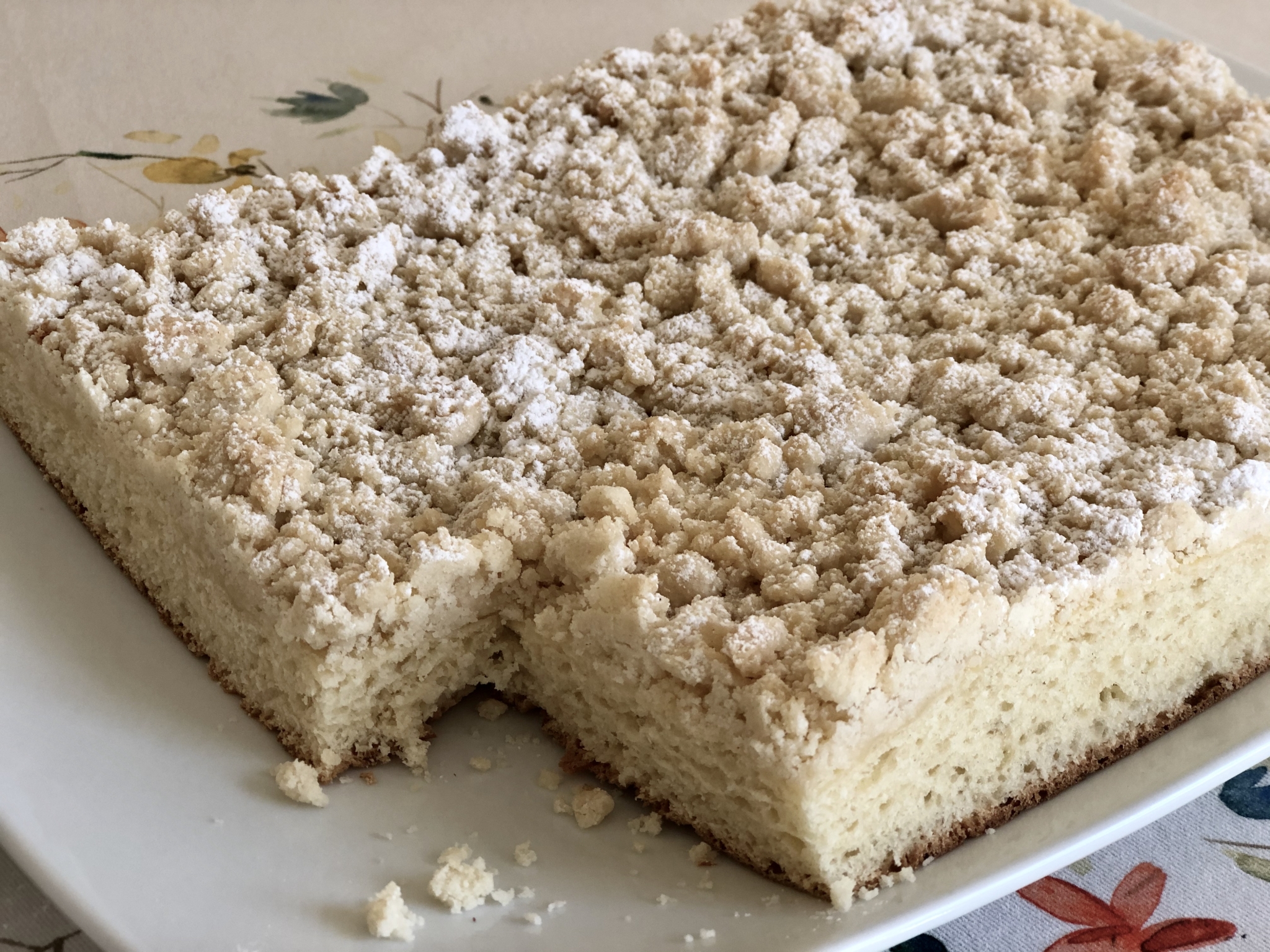 Original German Crumb Cake Recipe Yeast dough topped with crumbles