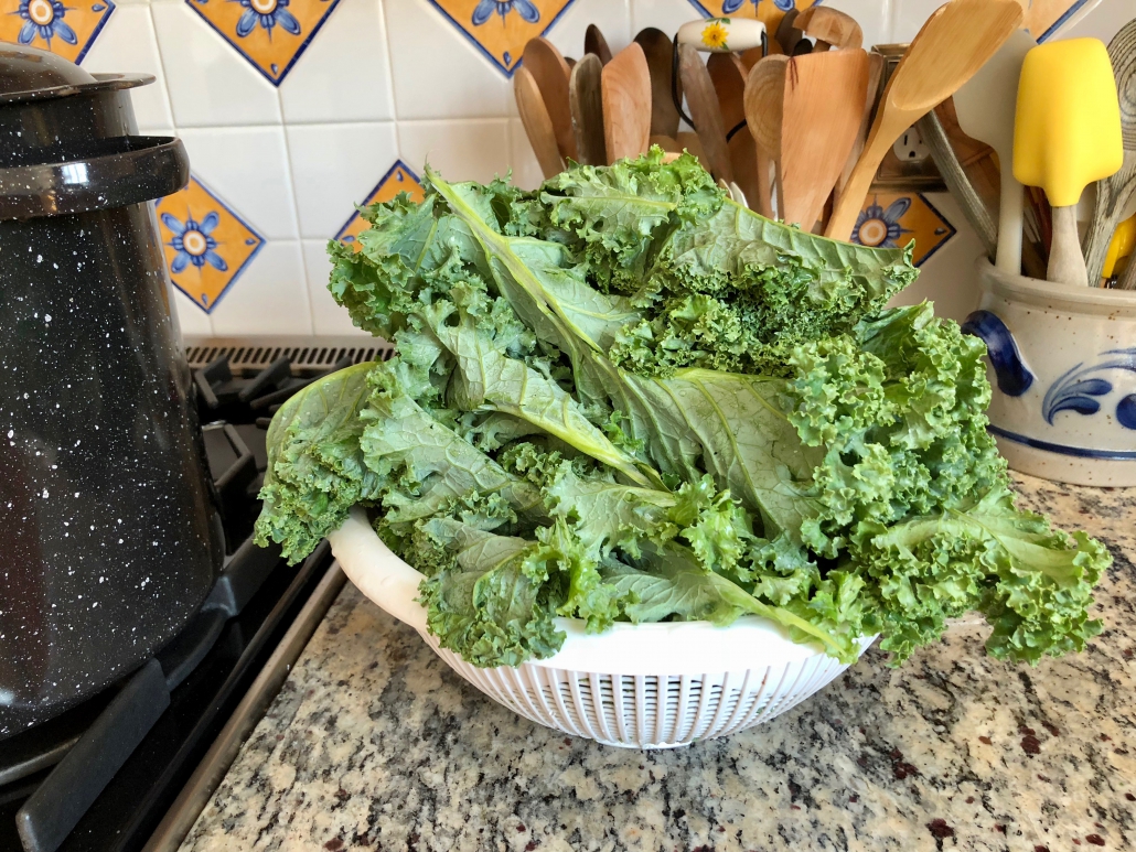 Cooking the kale