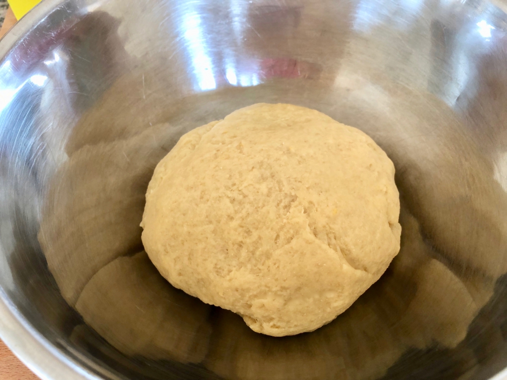 Preparation of dough for German Christmas Stollen Recipe