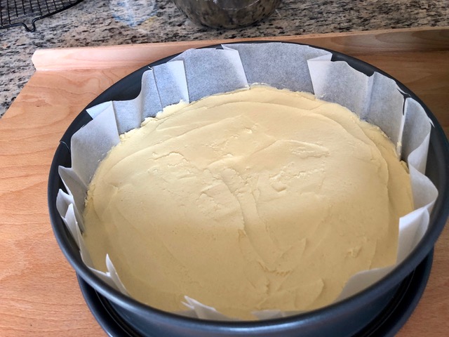 Preparation of batter for baking of the Homemade Rhubarb Cake