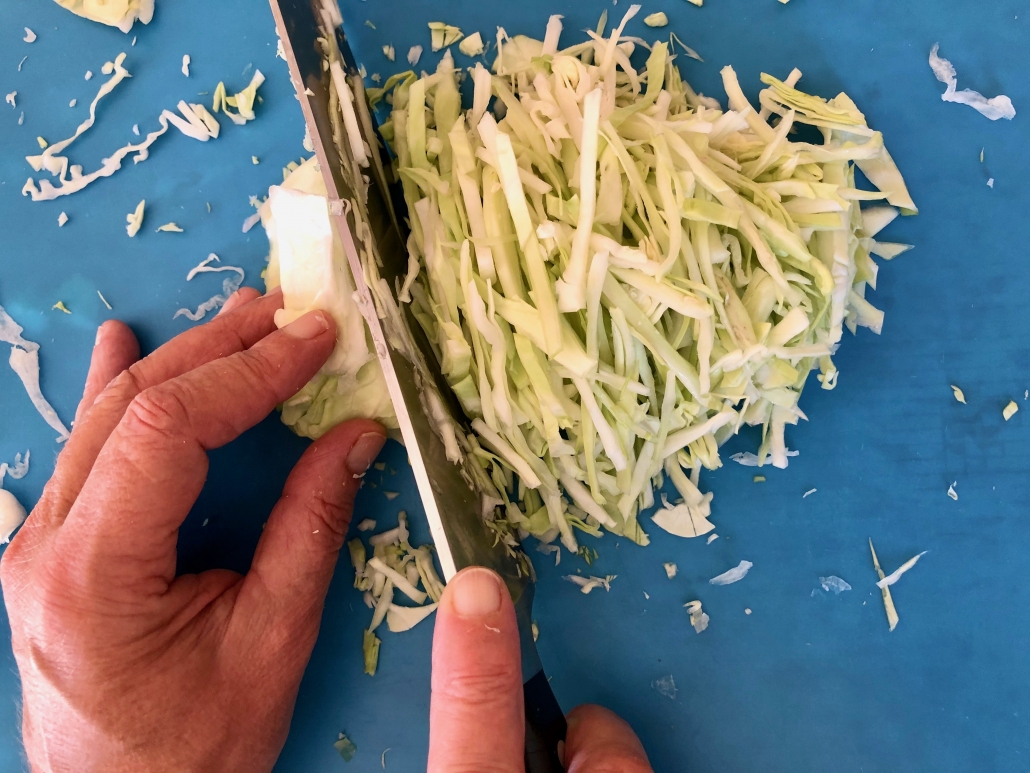 Cutting the cabbage