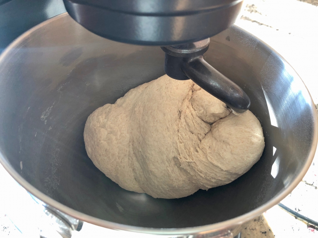 Kneading of the dough for the Kaiser Rolls Recipe