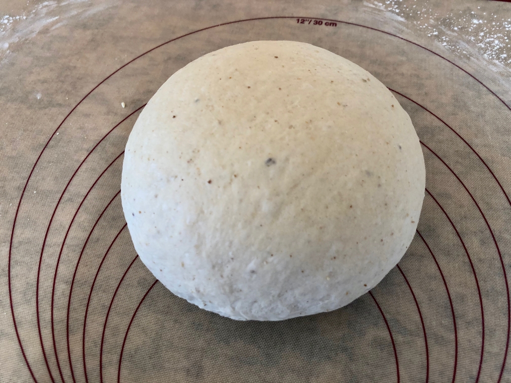 Finishing the dough ball
