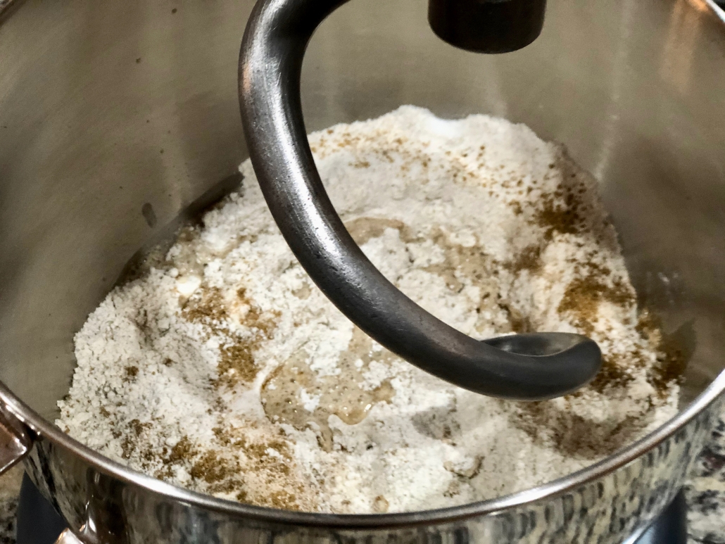 Preparation of the dough for the Oatmeal Bread