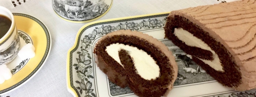 German Chocolate Log Cake
