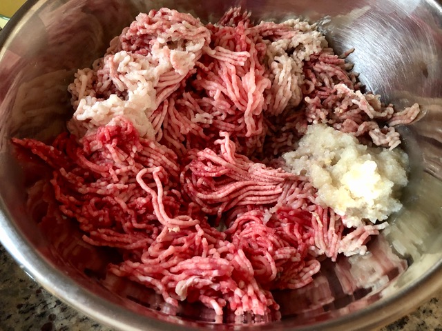grinding the meat