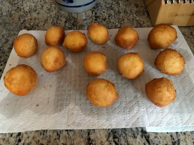 Drying of the fried balls