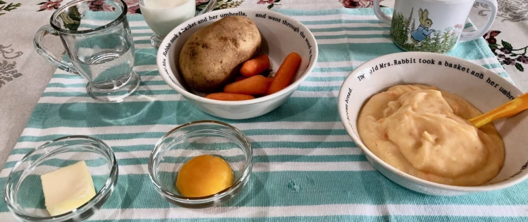Mashed Potatoes and Carrots for Babies